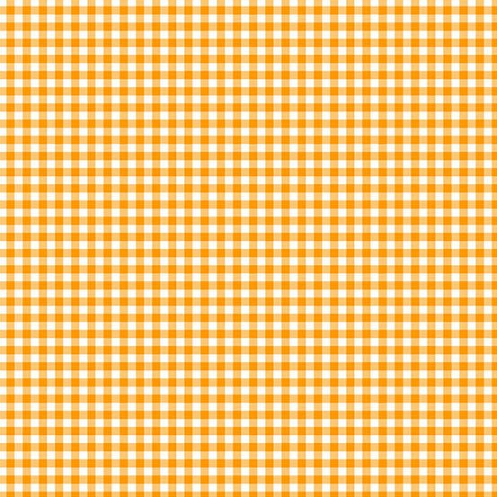 PRE - Order Ghostly Garden by KP Creates - Gingham A - 10199 - O Orange - Half Yard - March 2026 - Modern Fabric Shoppe