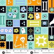 PRE - Order Ghostly Garden by KP Creates - Sew Spooky A - 10195 - T Aqua - Half Yard - March 2026 - Modern Fabric Shoppe