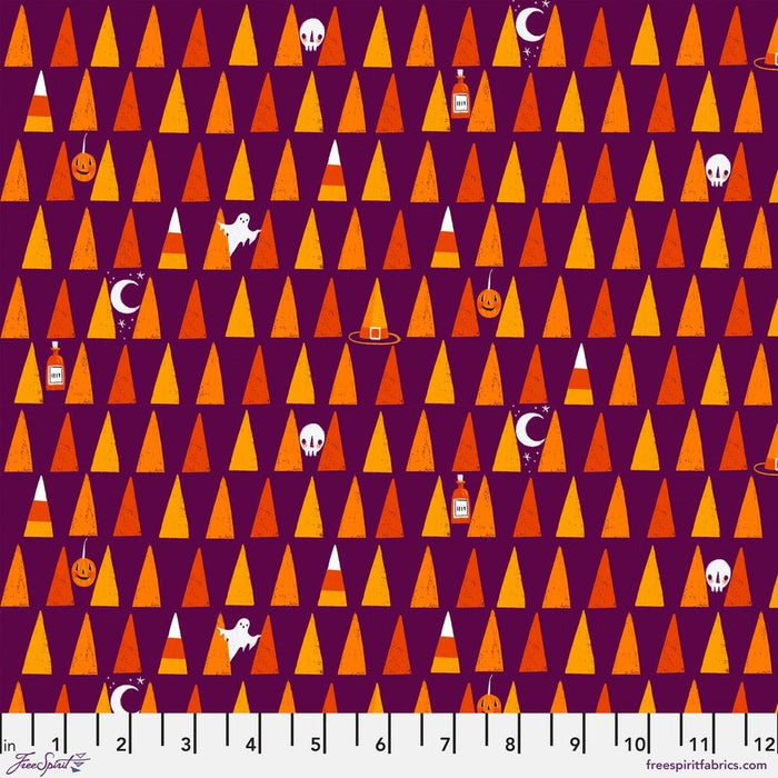 PRE-ORDER Ghostly Greeting by Cori Dantini- Candy Corn PWCD117.XPURPLE- May 2024 - Modern Fabric Shoppe