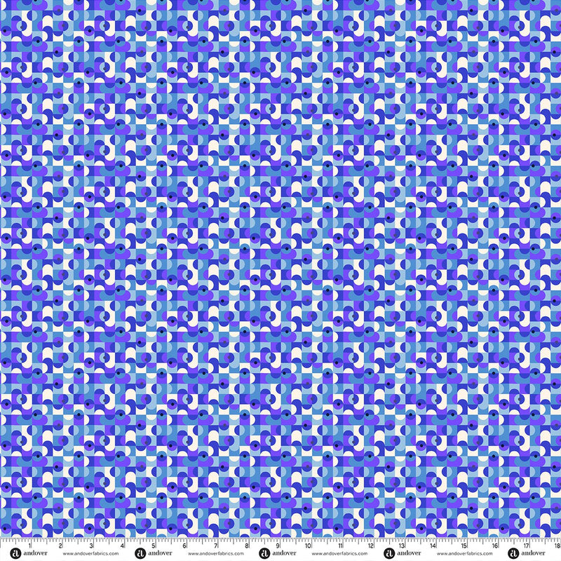 PRE-ORDER Glam by Libs Elliott- Disco Dots Chill A-10945-B- Half Yard- June 2027 - Modern Fabric Shoppe