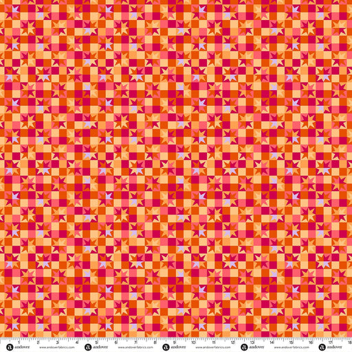 PRE-ORDER Glam by Libs Elliott- Superstars Flame A-10943-O- Half Yard- June 2027 - Modern Fabric Shoppe