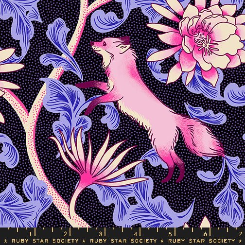 PRE - Order Glow Garden by Sarah Watts - Black RS 2112 13 - Half Yard - June 2025 - Modern Fabric Shoppe