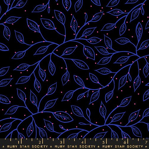PRE - Order Glow Garden by Sarah Watts - Black RS 2118 14N - Half Yard - June 2025 - Modern Fabric Shoppe
