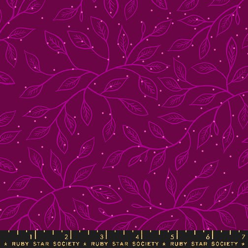 PRE - Order Glow Garden by Sarah Watts - Purple Velvet RS 2118 12N - Half Yard - June 2025 - Modern Fabric Shoppe