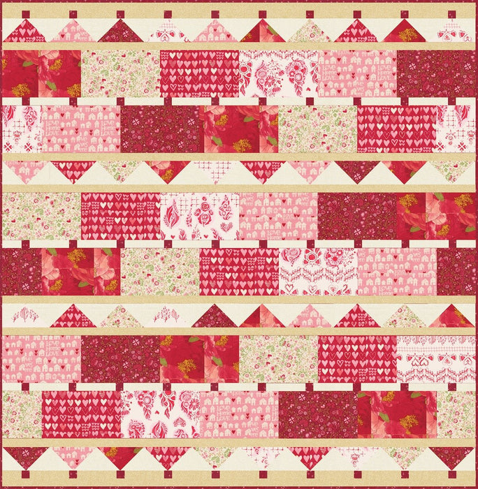 PRE - ORDER Good Fences Make Good Neighbors Quilt Kit featuring Darling Peony by Robin Pickens - November 2025 - Modern Fabric Shoppe