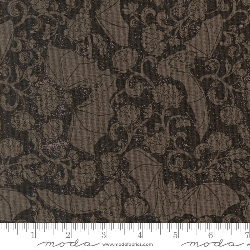 PRE-ORDER Gothic Haunt by Stacy Lest Hsu- Charcoal 21004 16 - Half Yard- May 2027 - Modern Fabric Shoppe