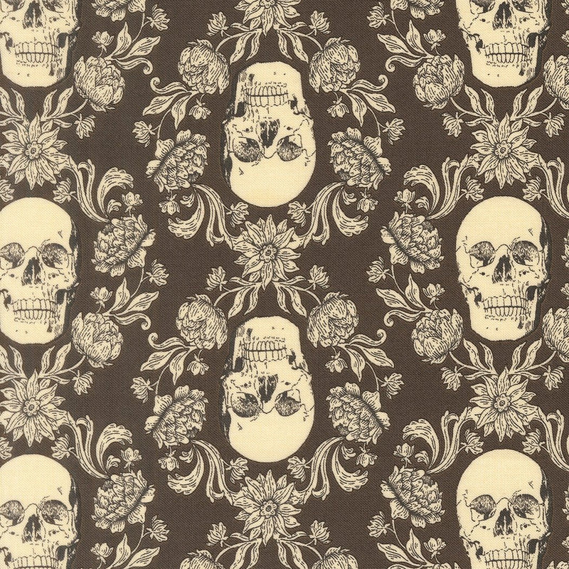 PRE-ORDER Gothic Haunt by Stacy Lest Hsu- Charcoal 21006 15 - Half Yard- May 2027 - Modern Fabric Shoppe