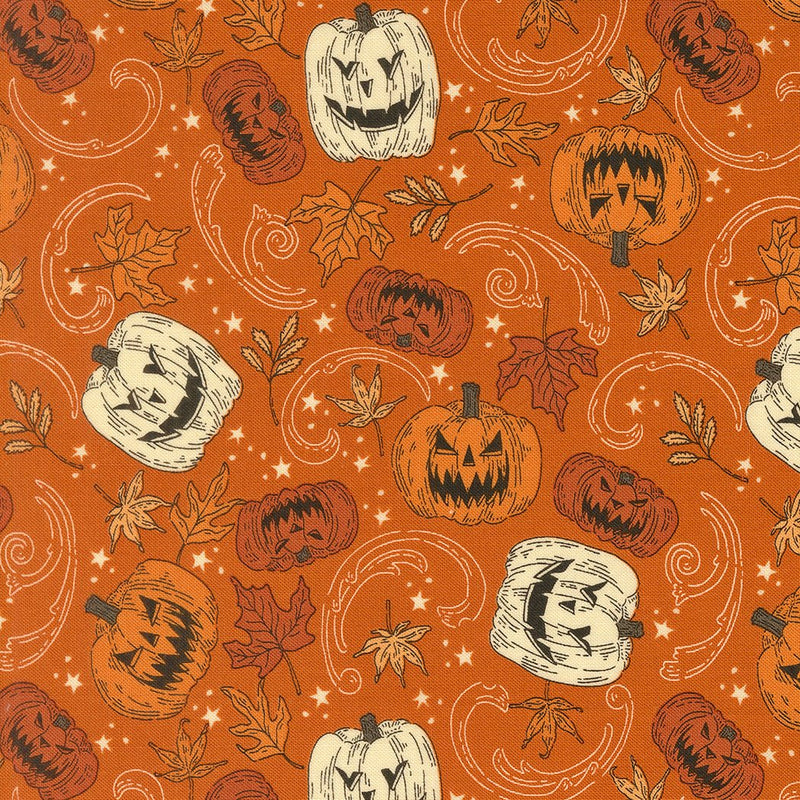 PRE-ORDER Gothic Haunt by Stacy Lest Hsu- Pumpkin 21005 17 - Half Yard- May 2027 - Modern Fabric Shoppe