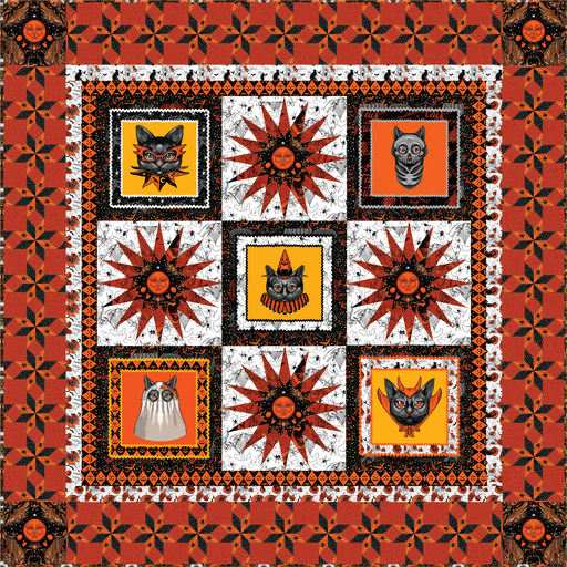 PRE - Order Halloween Stars Quilt Kit featuring Costumes & Cobwebs by Rachel Hauer - May 2025 - Modern Fabric Shoppe