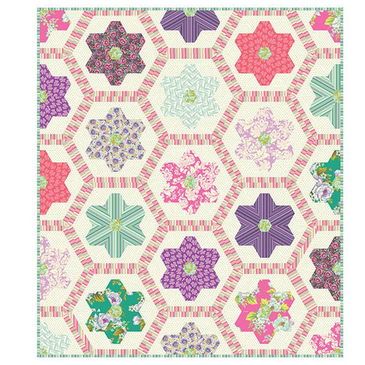 PRE-ORDER Heather Bailey - Garden Hive Quilt Kit- featuring Under a Firefly Moon- April 2027 - Modern Fabric Shoppe