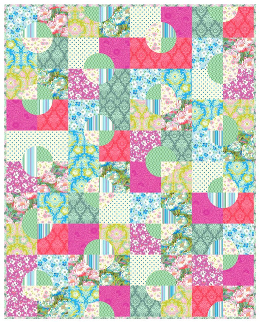 PRE - Order Heather Bailey - Painted Tiles Quilt Kit featuring Full Bloom - May 2025 - Modern Fabric Shoppe