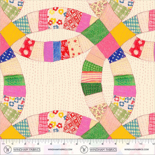 PRE-Order Heather Ross- Boat Race- Cheater 55601D-1 Cream- Half Yard- May 2027 - Modern Fabric Shoppe