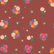 PRE-Order Heather Ross- Boat Race- Denyse Floral 55606D-6 Brown- Half Yard- May 2027 - Modern Fabric Shoppe