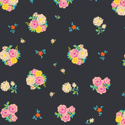 PRE-Order Heather Ross- Boat Race- Denyse Floral 55606D-8 Soot- Half Yard- May 2027 - Modern Fabric Shoppe