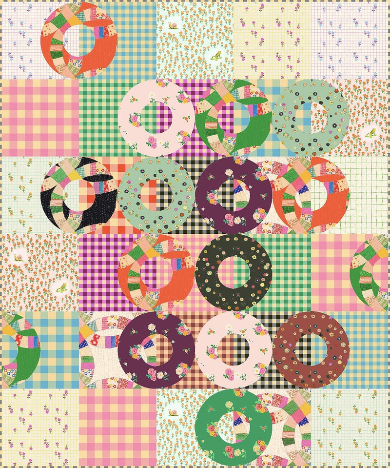 PRE-Order Heather Ross- Dancing Donuts Quilt Kit featuring Heather Ross Boat Race- March 2027 - Modern Fabric Shoppe