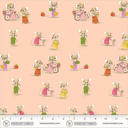 PRE - Order Heather Ross - Favorites - Country Mouse/City Mouse 50897D - 2 Blush - Half Yard - June 2026 - Modern Fabric Shoppe