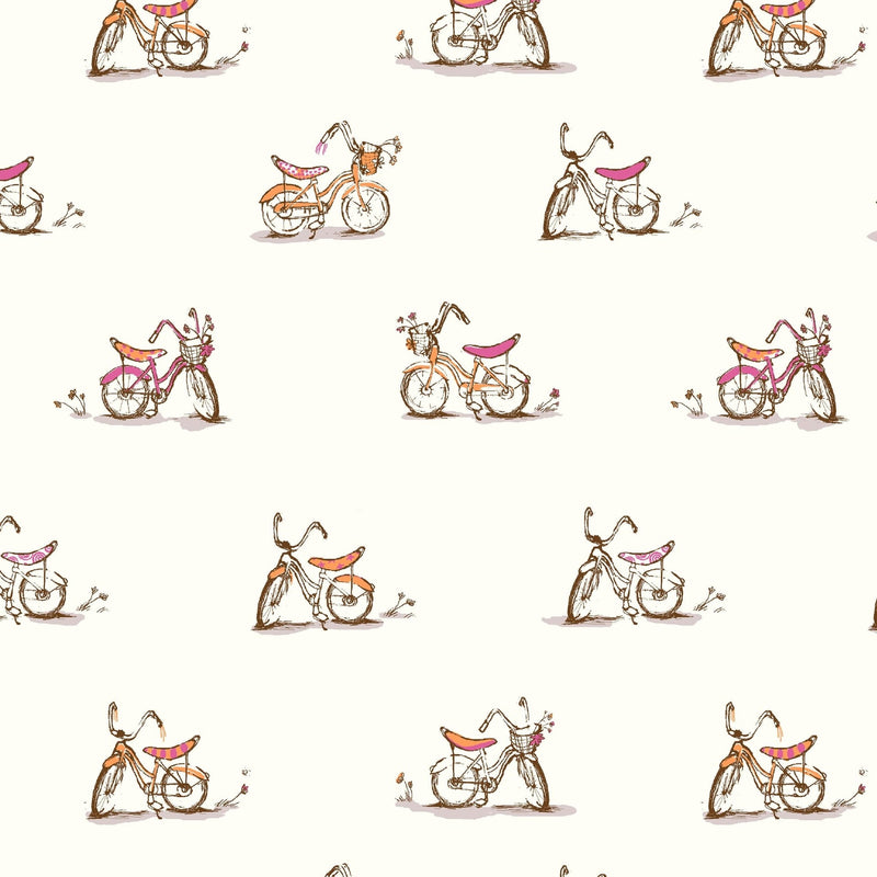 PRE - Order Heather Ross - Favorites - Dream Bike 54327D - 3 White - Half Yard - June 2026 - Modern Fabric Shoppe