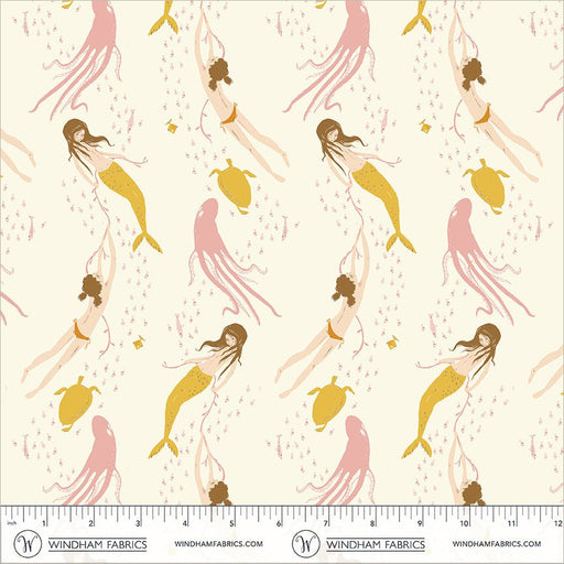 PRE - Order Heather Ross - Favorites - Underwater Sisters 40943D - 11 Blush - Pink - Half Yard - June 2026 - Modern Fabric Shoppe