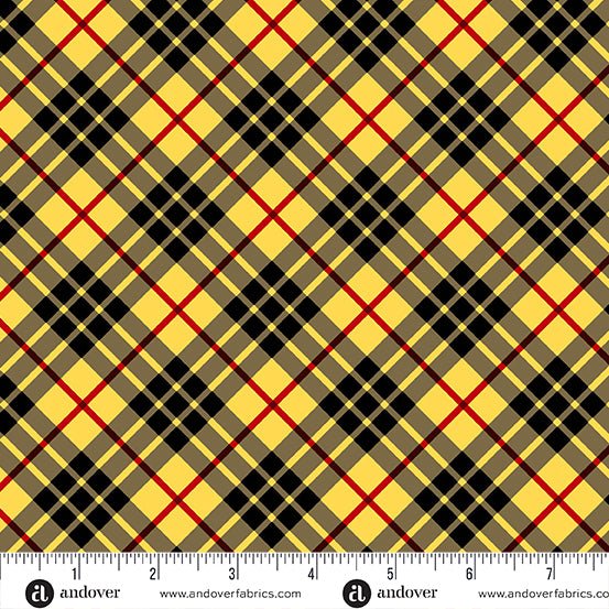 PRE-ORDER Iconic by Libs Elliott- Vivid Tartan A-1225-Y- Half Yard- November 2024 - Modern Fabric Shoppe