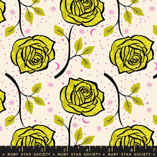 PRE - ORDER Ink Shop by Sarah Watts - Ink Rose RS 2139 11 - Pistachio - Half Yard - October 2026 - Modern Fabric Shoppe