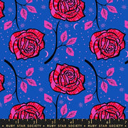 PRE - ORDER Ink Shop by Sarah Watts - Ink Rose RS 2139 15 - Blue Ribbon - Half Yard - October 2026 - Modern Fabric Shoppe