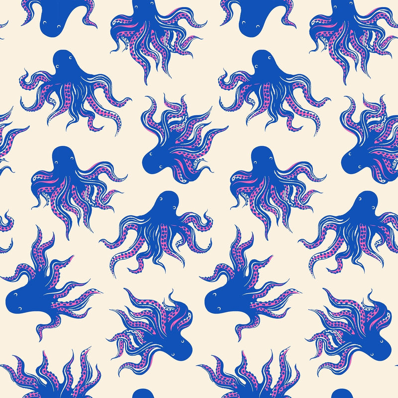 PRE - ORDER Ink Shop by Sarah Watts - Mystery Food RS 2144 15 - Blue Ribbon - Half Yard - October 2026 - Modern Fabric Shoppe