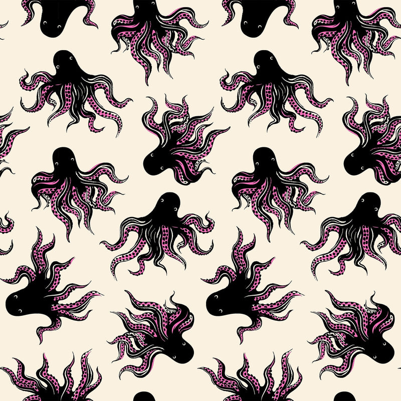 PRE - ORDER Ink Shop by Sarah Watts - Mystery Food RS 2144 18 - Black - Half Yard - October 2026 - Modern Fabric Shoppe