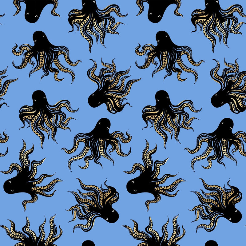 PRE - ORDER Ink Shop by Sarah Watts - Mystery Food RS 2144 20M - Lindley Blue - Half Yard - October 2026 - Modern Fabric Shoppe