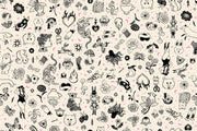 PRE - ORDER Ink Shop by Sarah Watts - Tattoo Flash RS 2145 11 - Natural - Half Yard - October 2026 - Modern Fabric Shoppe