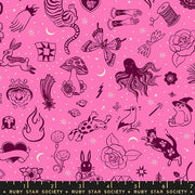 PRE - ORDER Ink Shop by Sarah Watts - Tattoo Flash RS 2145 12 - Lipstick - Half Yard - October 2026 - Modern Fabric Shoppe