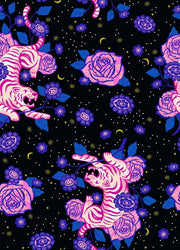 PRE - ORDER Ink Shop by Sarah Watts - Tiger Rose RS 2143 13 - Black - Half Yard - October 2026 - Modern Fabric Shoppe