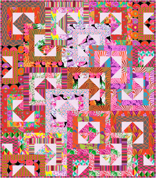 PRE - ORDER Kaffe Fassett - All Stacked Up Quilt Kit - Warm - February 2026 - Modern Fabric Shoppe