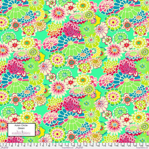 PRE-Order Kaffe Fassett August 2023 Collective- Asian Circles- GP89.GREEN- Half Yard - Modern Fabric Shoppe