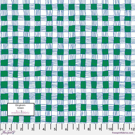 PRE-Order Kaffe Fassett August 2023 Collective- Gingham- PWBM089.GREEN- Half Yard - Modern Fabric Shoppe