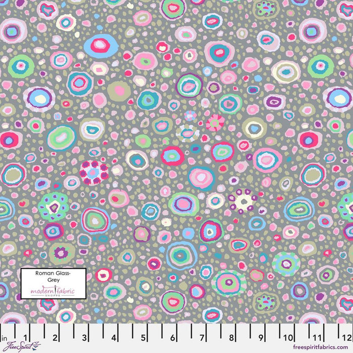 PRE-Order Kaffe Fassett August 2023 Collective- Roman Glass- PWGP001.GREY- Half Yard - Modern Fabric Shoppe