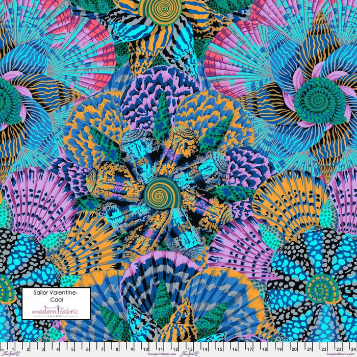 PRE-Order Kaffe Fassett August 2023 Collective- Sailor Valentine- PWPJ121.COOL- Half Yard - Modern Fabric Shoppe