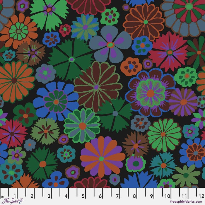 PRE-Order Kaffe Fassett August 2024 Collective- Folk Flower- PWGP204.DARK- Half Yard - Modern Fabric Shoppe