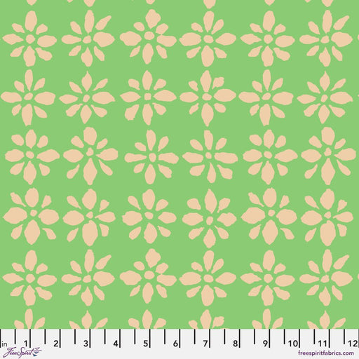 PRE-Order Kaffe Fassett August 2024 Collective-Snow Flowers- PWBM094.GREEN- Half Yard - Modern Fabric Shoppe