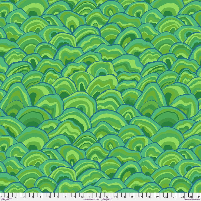 PRE-Order Kaffe Fassett August 2024 Collective- Wobble- PWBM092.GREEN- Half Yard - Modern Fabric Shoppe