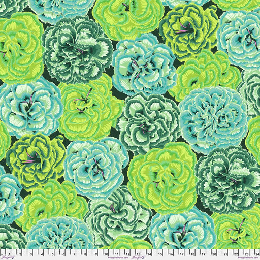 PRE - Order Kaffe Fassett August 2025 Collective - Picotee Carnations PWPJ133.GREEN - Half Yard - Modern Fabric Shoppe