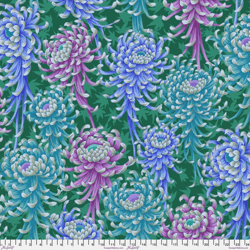PRE - Order Kaffe Fassett August 2025 Collective - Spider Mums PWPJ135.COOL - Half Yard - Modern Fabric Shoppe