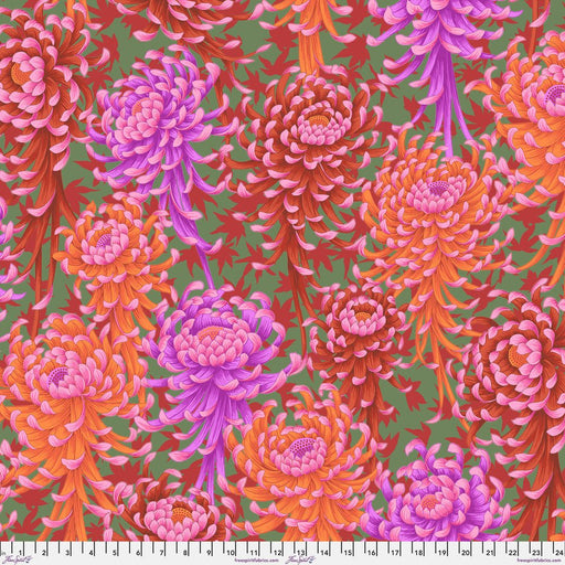 PRE - Order Kaffe Fassett August 2025 Collective - Spider Mums PWPJ135.RED Half Yard - Modern Fabric Shoppe