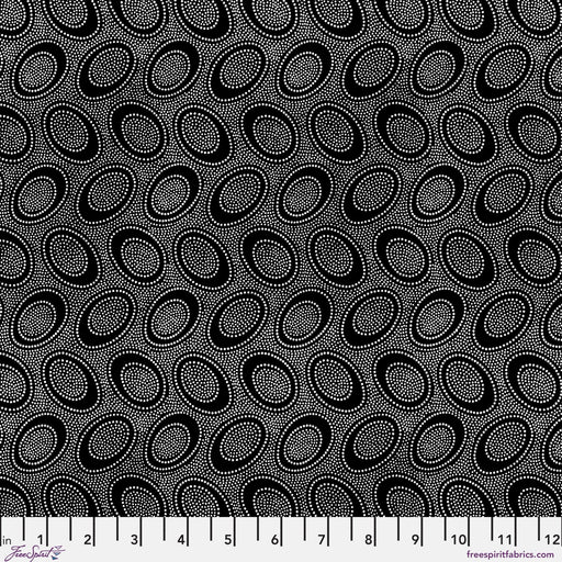 PRE - Order Kaffe Fassett August 2026 Collective - Aboriginal Dot PWGP071.BLACK - Half Yard - Modern Fabric Shoppe