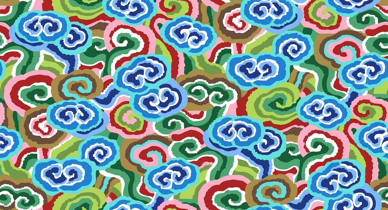 PRE - Order Kaffe Fassett August 2026 Collective - Cloud Scrolls PWPJ138.BLUE - Half Yard - Modern Fabric Shoppe
