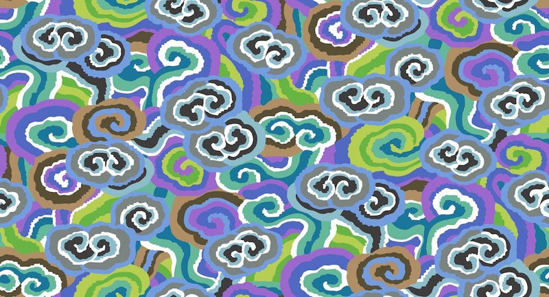 PRE - Order Kaffe Fassett August 2026 Collective - Cloud Scrolls PWPJ138.CONTRAST - Half Yard - Modern Fabric Shoppe