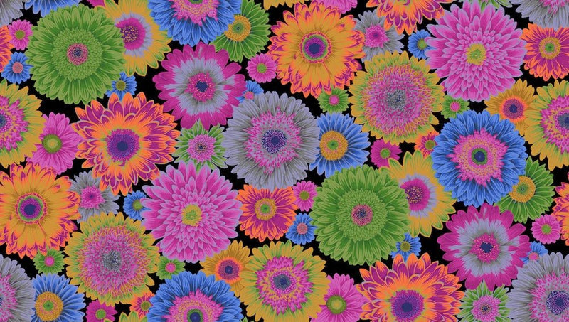 PRE - Order Kaffe Fassett August 2026 Collective - Gerbera Daisies PWPJ139.DARK - Half Yard - Modern Fabric Shoppe