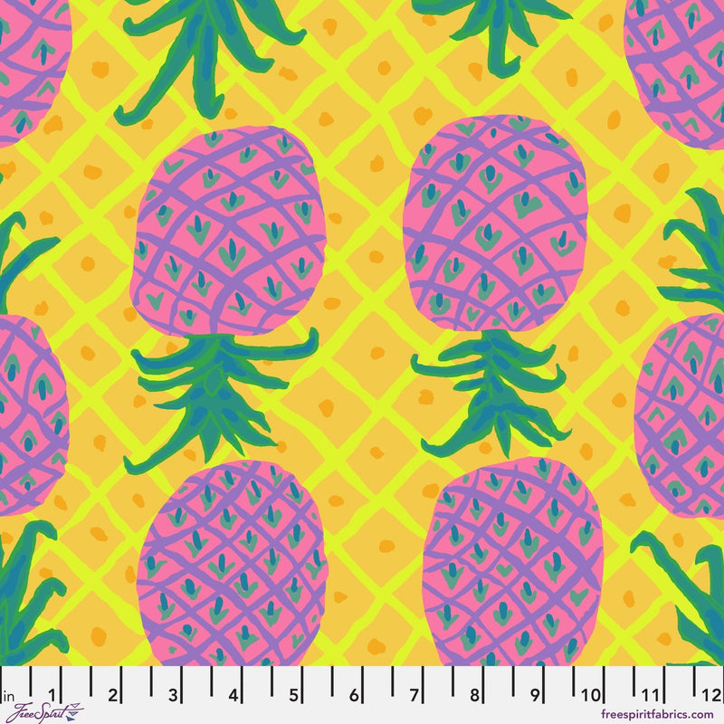 PRE - Order Kaffe Fassett August 2026 Collective - Upside Down PWBM108.YELLOW - Half Yard - Modern Fabric Shoppe