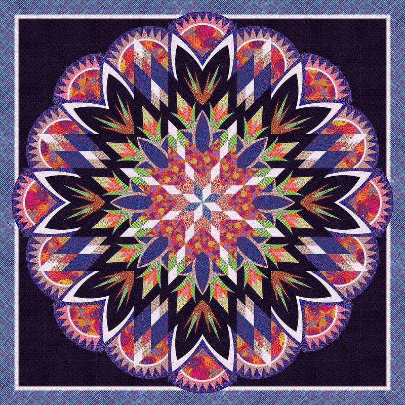 PRE - ORDER Kaffe Fassett - Bioluminescence Quilt Kit featuring Bits & Bobs - December 2026 - Modern Fabric Shoppe