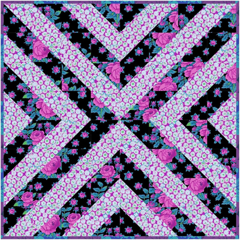 PRE - ORDER Kaffe Fassett - Birdie Quilt Kit - Purple - February 2026 - Modern Fabric Shoppe