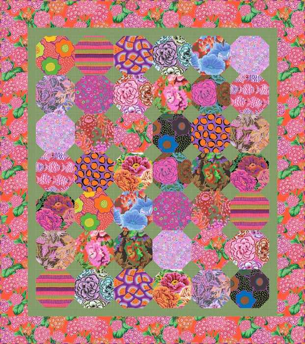 PRE - ORDER Kaffe Fassett - Dotty Quilt Kit - Hot August 2025 - Modern Fabric Shoppe
